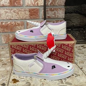Vans Asher canvas Unicorn lavender rainbow
